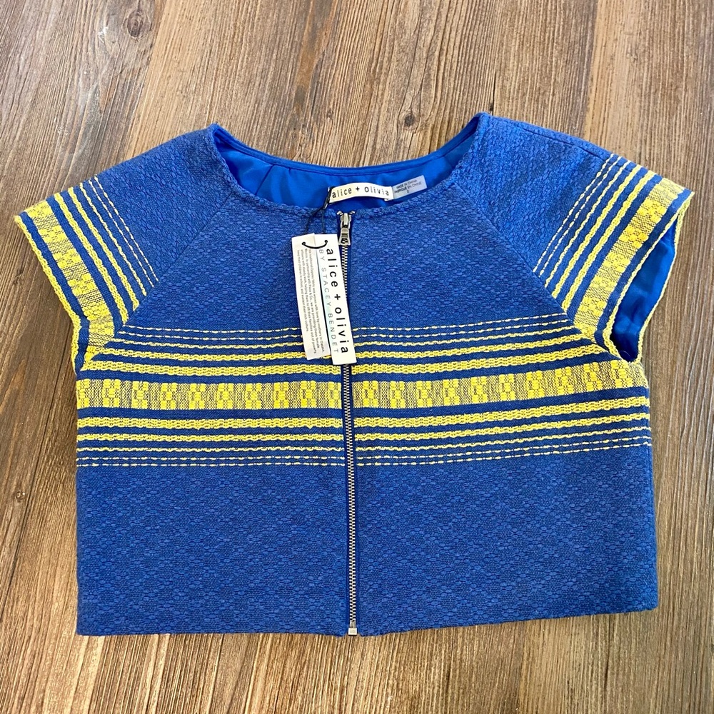 Alice and Olivia croped shirt